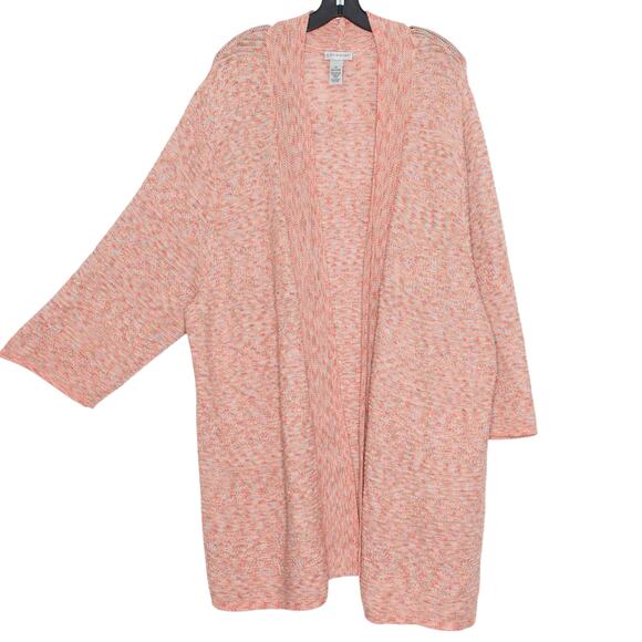 Catherines Long Cardigan Sweater Oversized Cozy Boho Cottage Comfort Open 4X - Picture 1 of 6